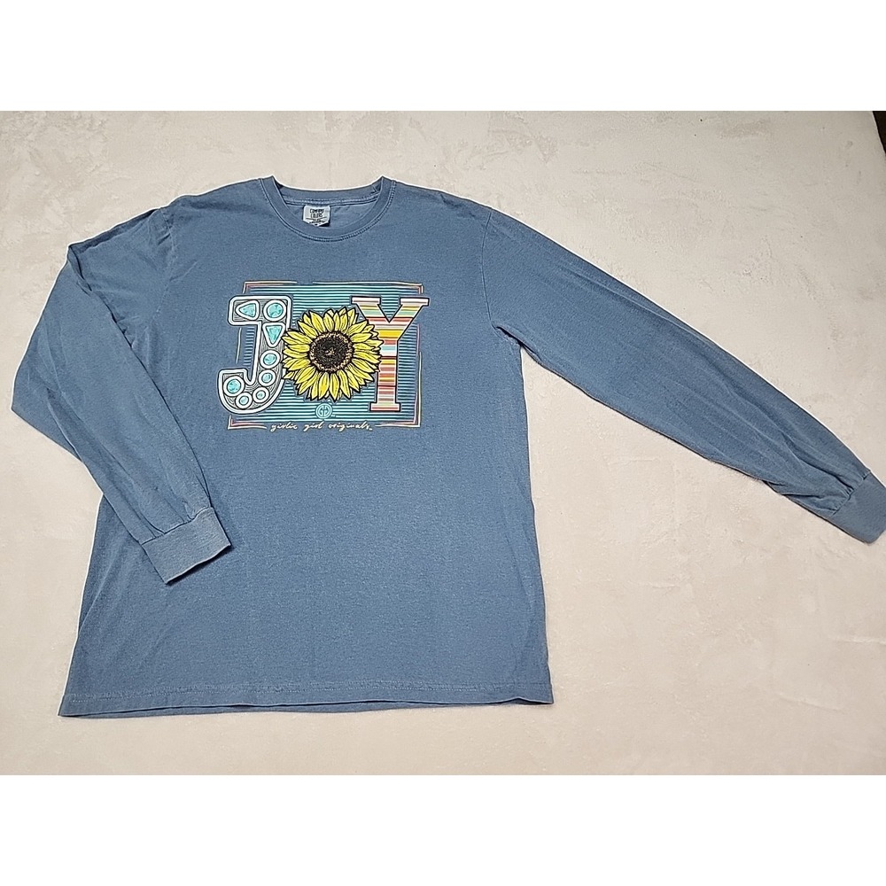 Girly Girl Originals  Joy Long Sleeve Comfort Color Adult Medium Long Sleeve Tee